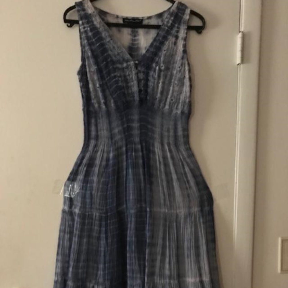 Flouncy, Summery Gauzy Dress w/Beading
